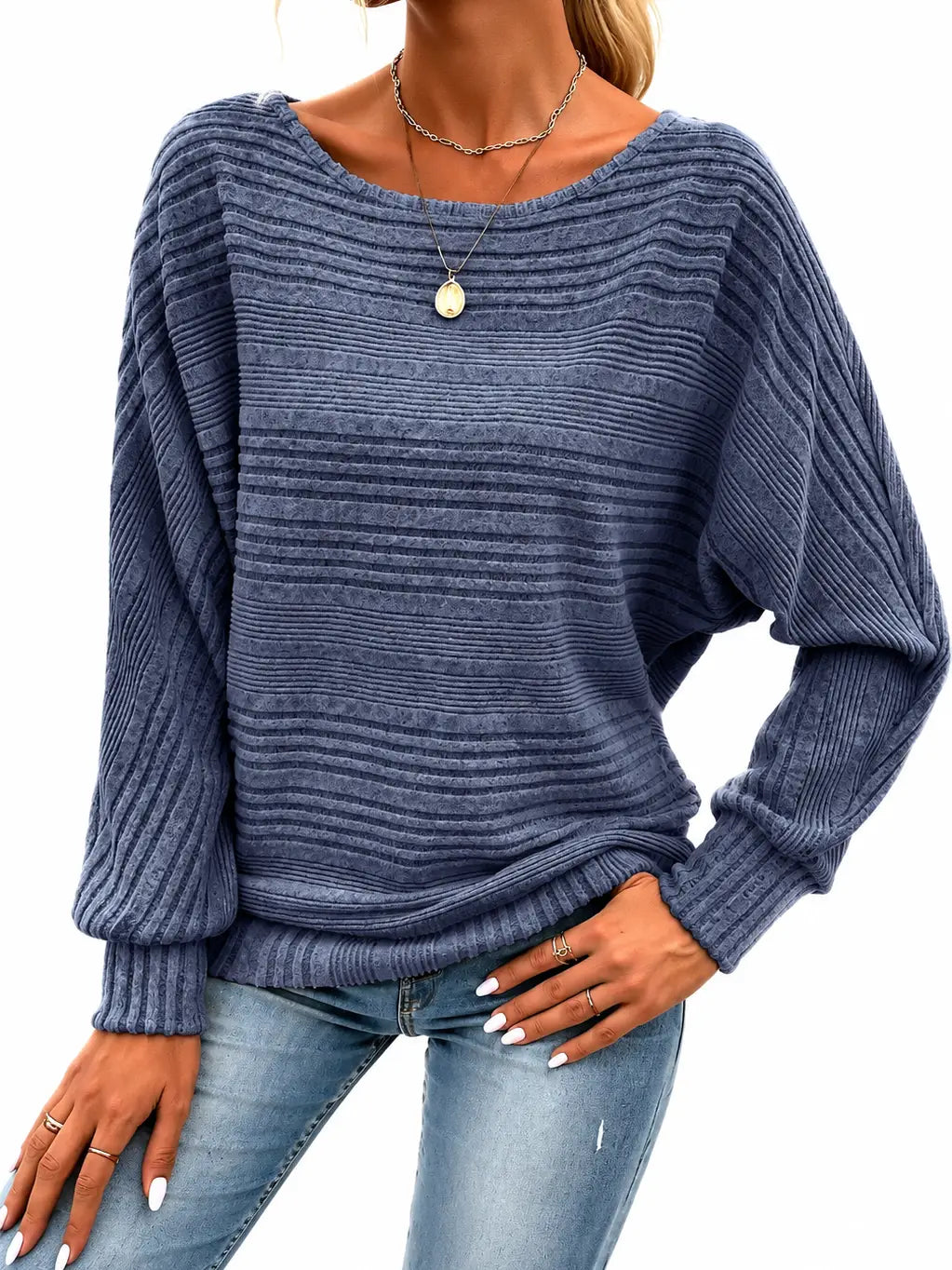 Ribbed Dolman Long Sleeve 5 colors