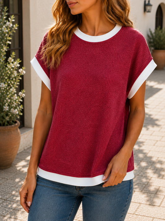 Elevated Contrast Top in 3 colors