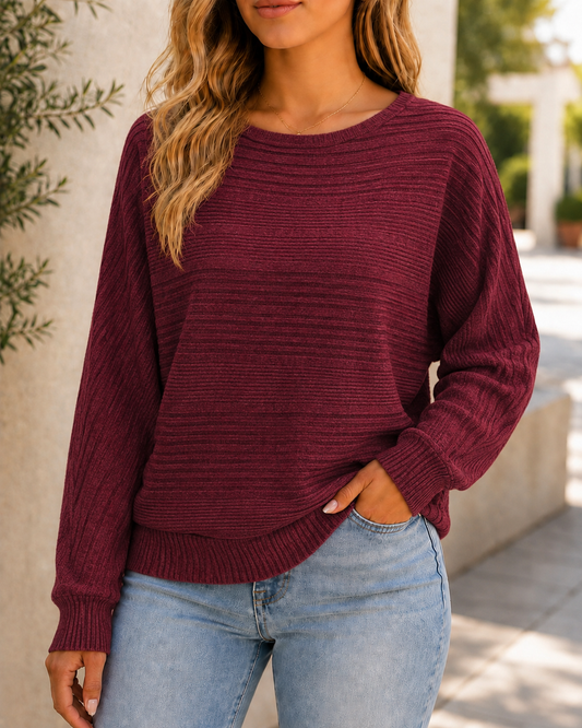 Ribbed Dolman Long Sleeve 5 colors- Sept Delivery