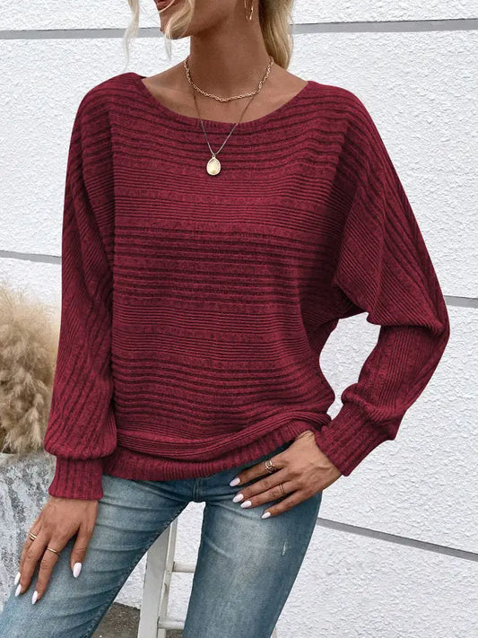 Ribbed Dolman Long Sleeve 5 colors