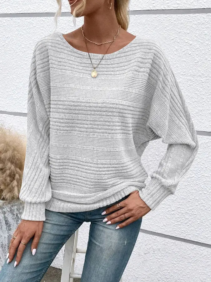 Ribbed Dolman Long Sleeve 5 colors